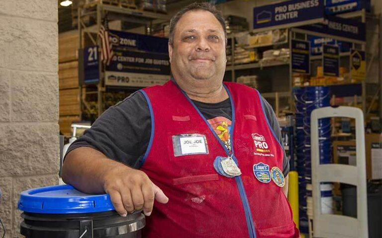 Man working at Lowe’s in Supported Employment Program
