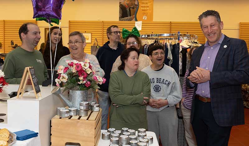 NJ State Senator Andrew Zwicker took a tour of the new PossAbilities Thrift Boutique in Flemington with individuals from Abilities.